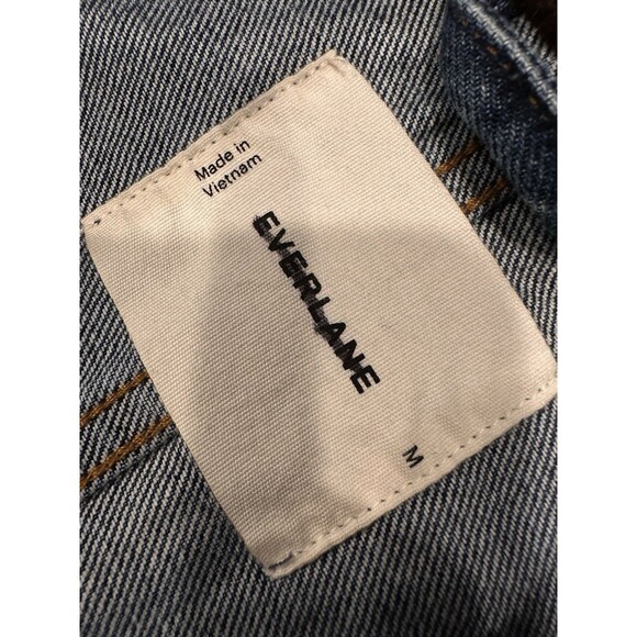 Everlane The Ranch Jacket in Denim  Size M EUC Cord collar button closure - Picture 10 of 11